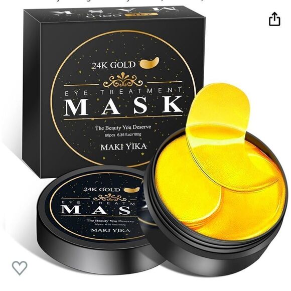 1 box Under Eye Patches for Wrinkles - 24K Gold Puffy Eyes & Dark Circ… - Picture 1 of 6